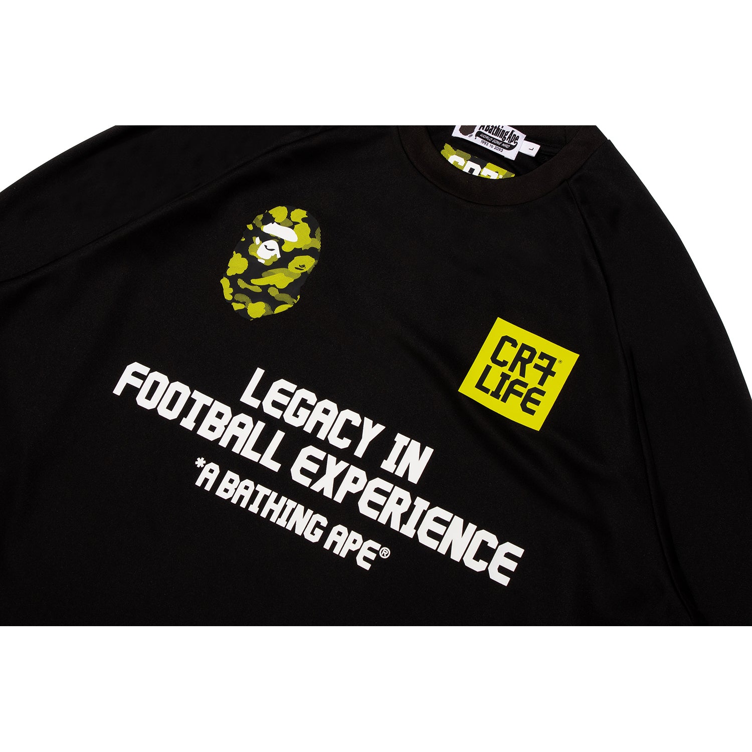 Alternative view of BAPE X CR7 LIFE MULTI LOGO POLY RELAXED FIT LS FOOTBALL JERSEY MENS