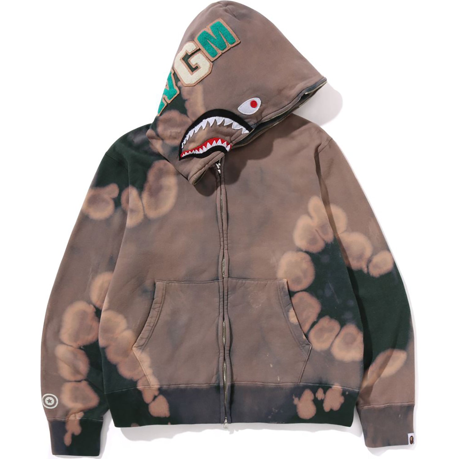 HAND DYE SHARK FULL ZIP HOODIE MENS - Image 13