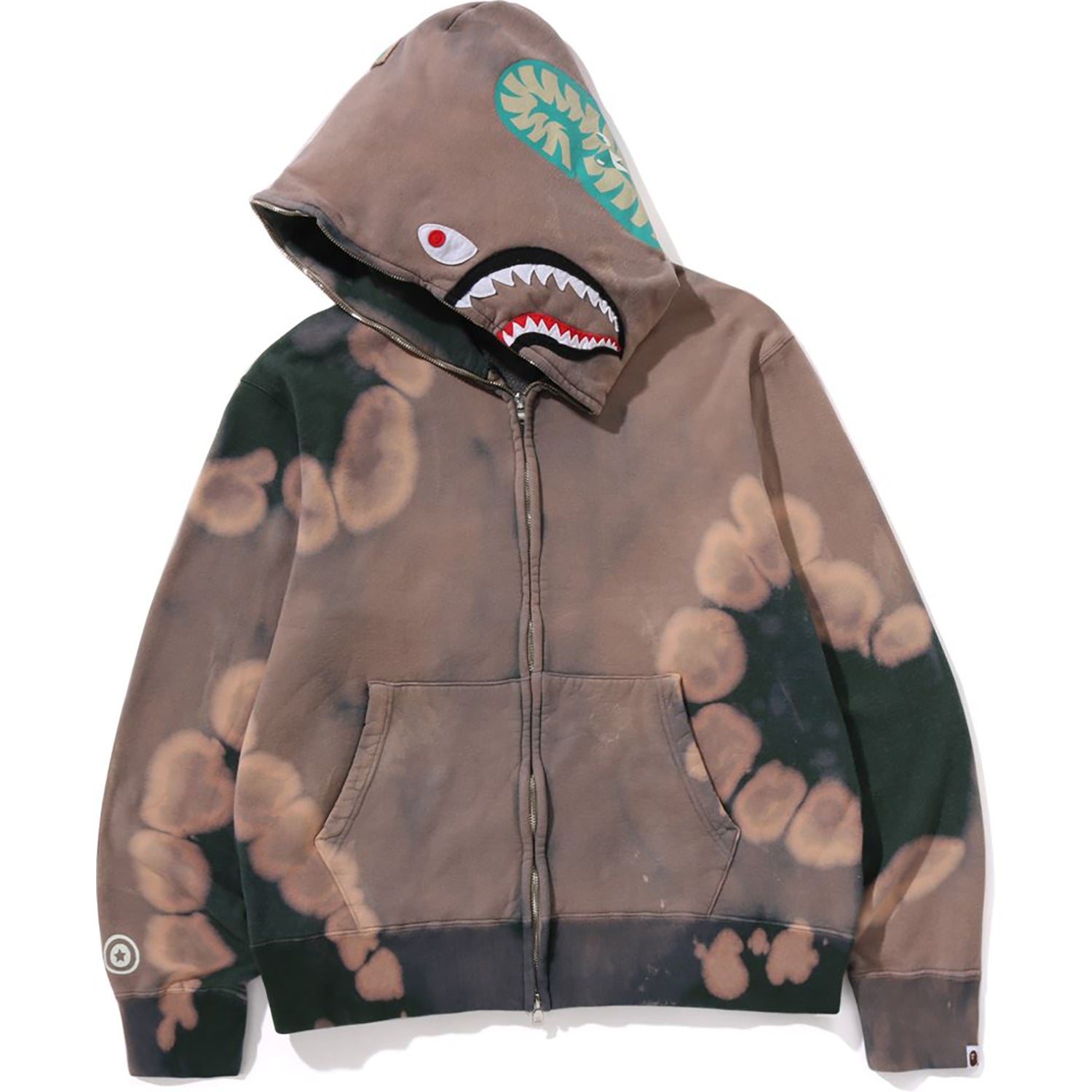 HAND DYE SHARK FULL ZIP HOODIE MENS - Image 14