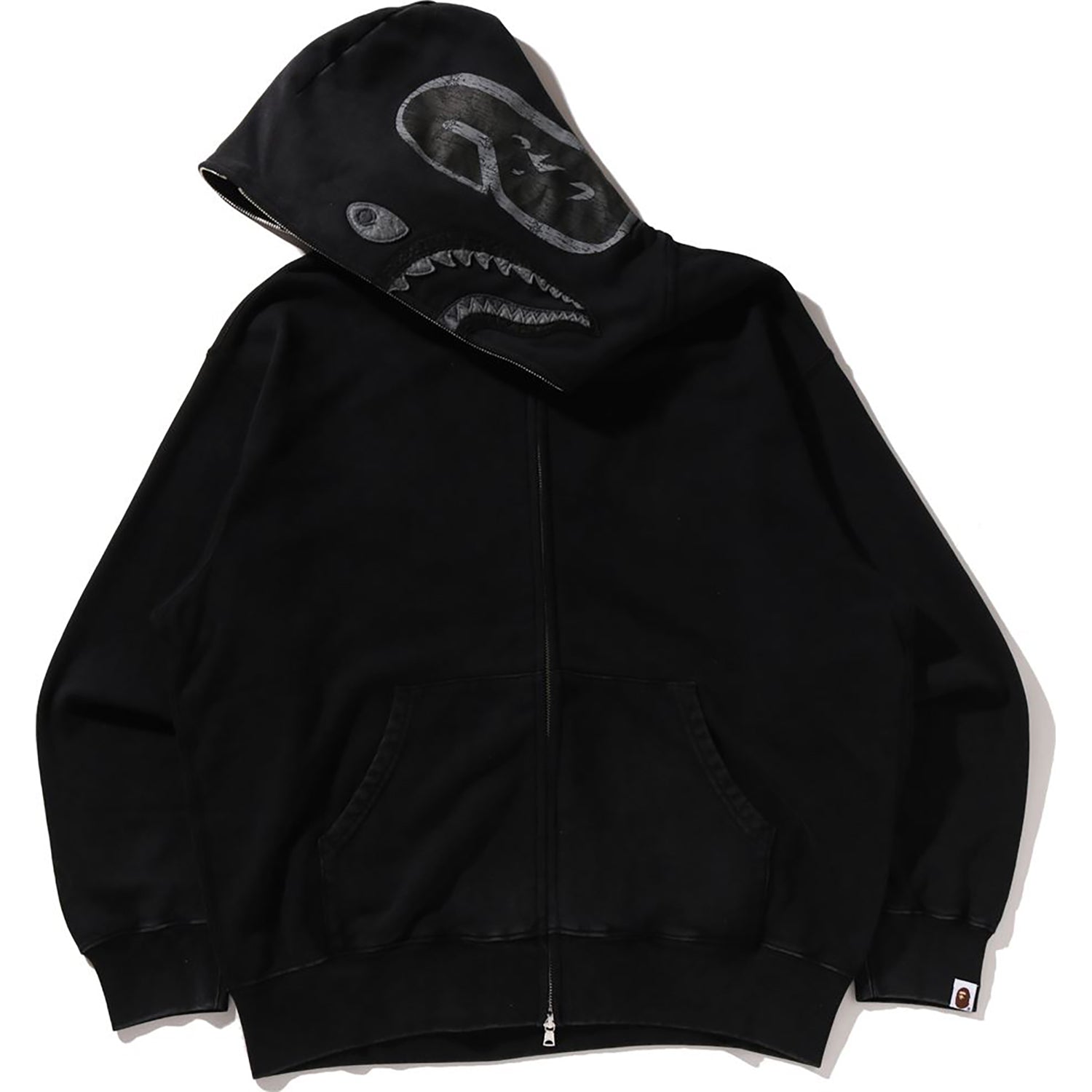 Alternative view of GARMENT DYE SHARK RELAXED FIT FULL ZIP HOODIE MENS