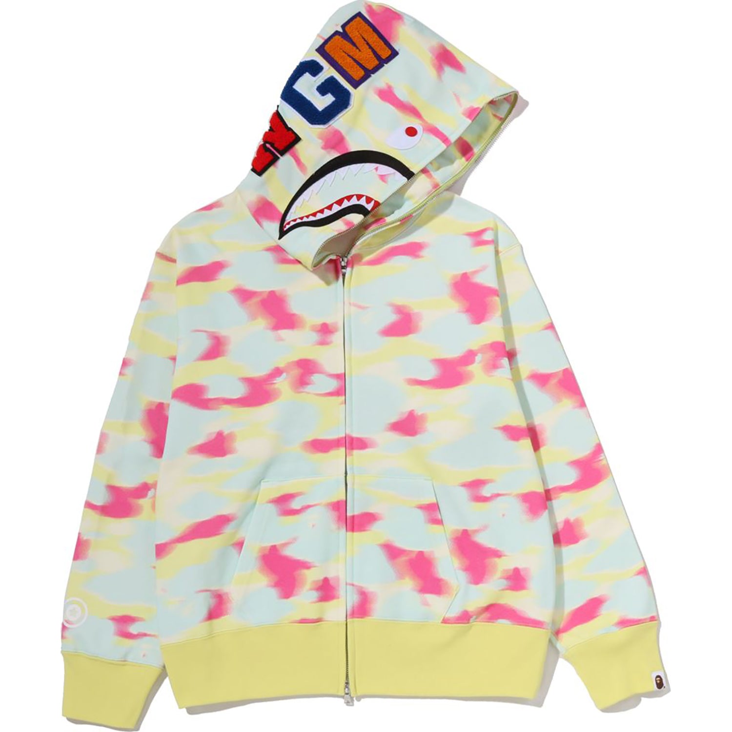 SCREEN CAMO SHARK FULL ZIP HOODIE LADIES